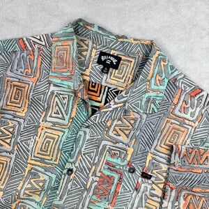 Billabong Shirt Mens Large Graphic Print Sunday Vacay Short Sleeve Hawaiian